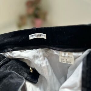 VINTAGE! GEORGES MARCIANO black velvet pleated pants